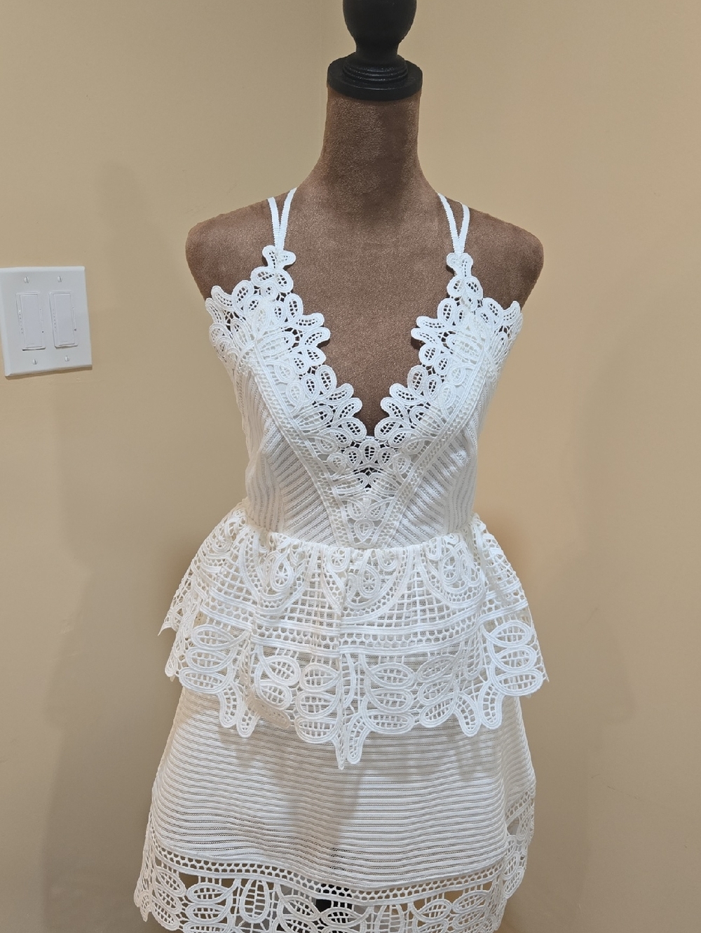 Self-Portrait White Lace Dress!!! - Picture 2 of 8